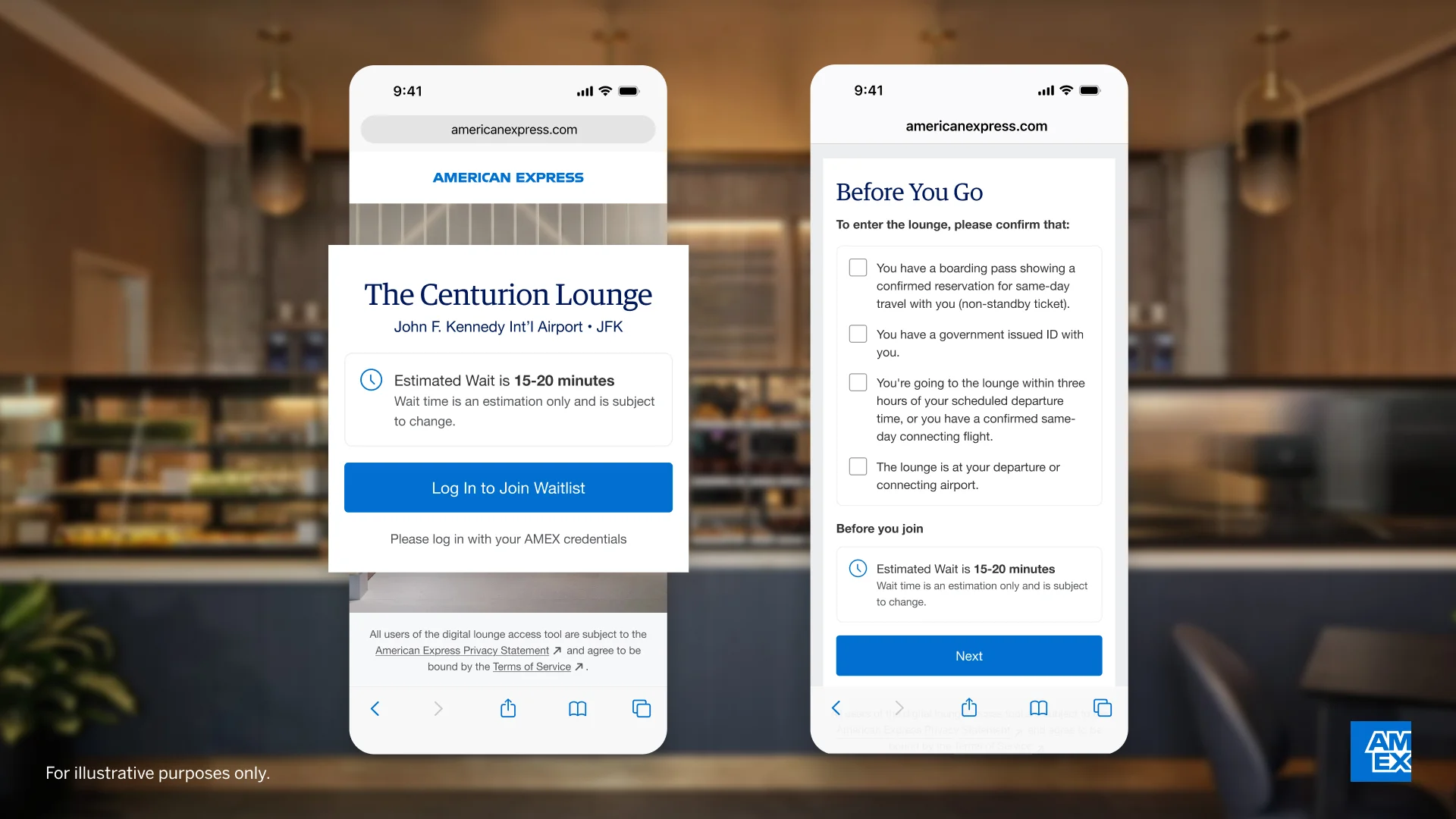 L’application de voyage American Express est lancée avec les temps d’attente et la liste d’attente numérique des salons Centurion