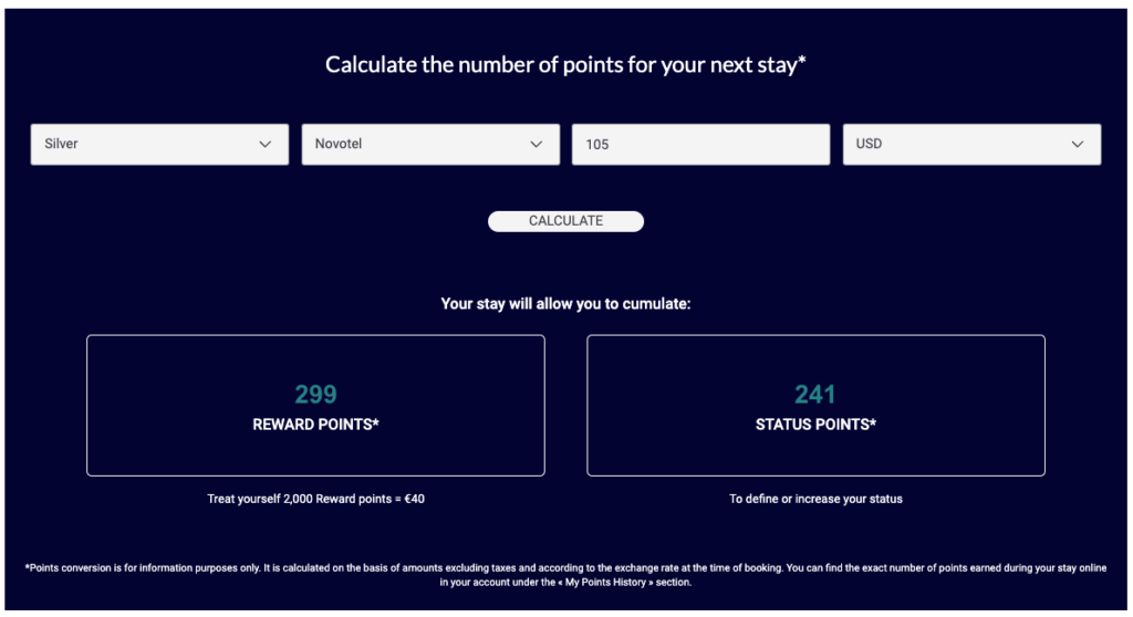 Accor Earning Calculator