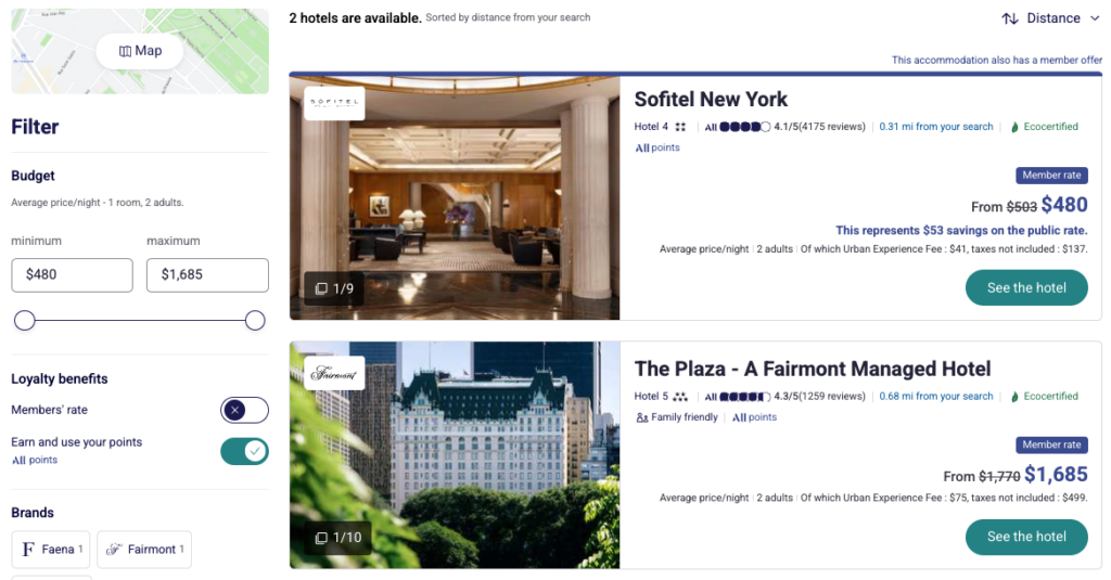 Redeeming Accor Points