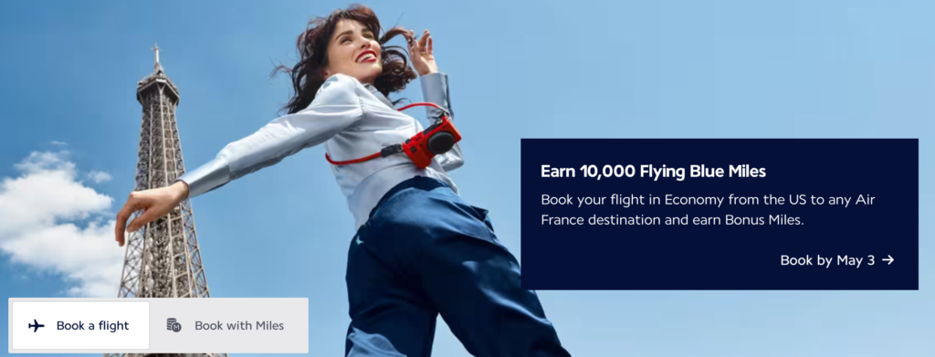 Flying Blue 10000 mile bonus April 2026