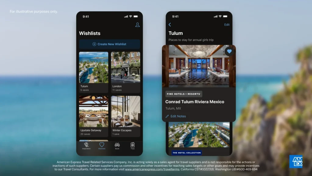 amex app wishlist