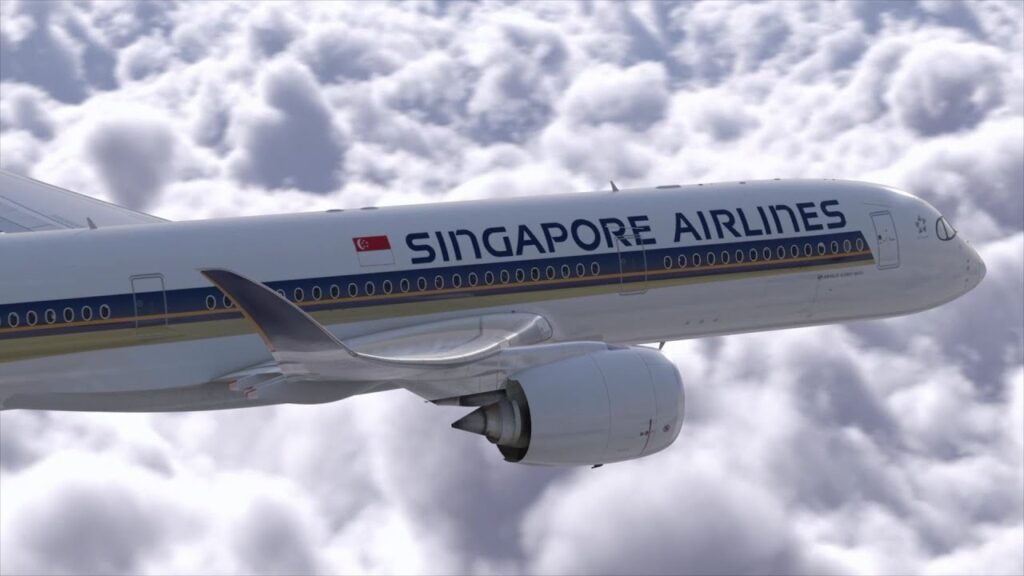 singapore airlines in flight