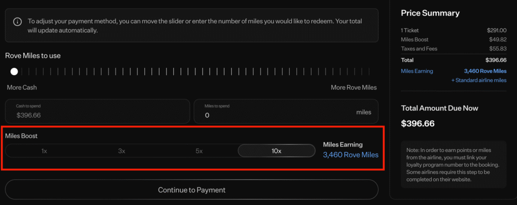 Rove Miles – miles boost
