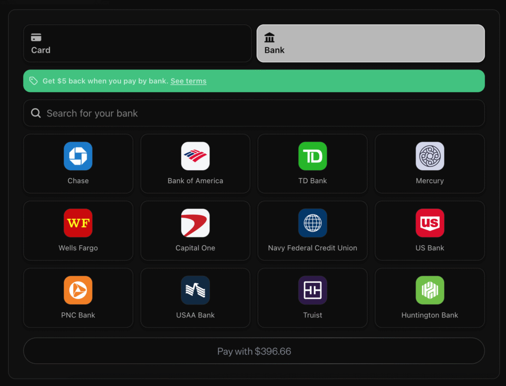 Rove Miles – pay through your bank