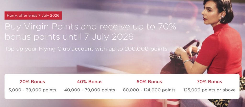 Buy Virgin points June 2026