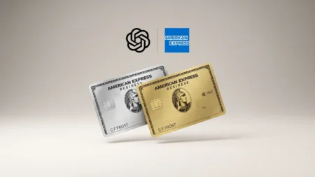 ChatGPT and American Express logos above the Business Platinum and Business Gold Cards